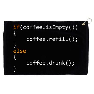 Funny Programmer Coffee Gift For Coders Gift Grommeted Golf Towel