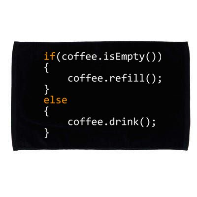 Funny Programmer Coffee Gift For Coders Gift Microfiber Hand Towel