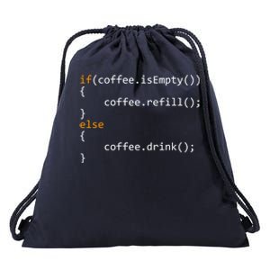 Funny Programmer Coffee Gift For Coders Gift Drawstring Bag