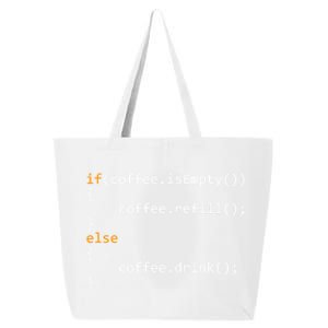 Funny Programmer Coffee Gift For Coders Gift 25L Jumbo Tote