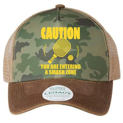 Funny Pickleball Caution You Are Entering Smash Zone Legacy Tie Dye Trucker Hat