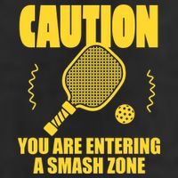 Funny Pickleball Caution You Are Entering Smash Zone Garment-Dyed Fleece Hoodie
