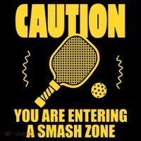 Funny Pickleball Caution You Are Entering Smash Zone Flexfit Unipanel Trucker Cap