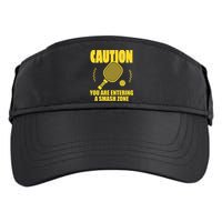Funny Pickleball Caution You Are Entering Smash Zone Adult Drive Performance Visor