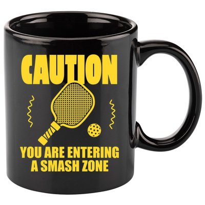 Funny Pickleball Caution You Are Entering Smash Zone 11oz C Handle Ceramic Mug