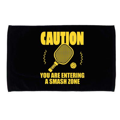 Funny Pickleball Caution You Are Entering Smash Zone Microfiber Hand Towel