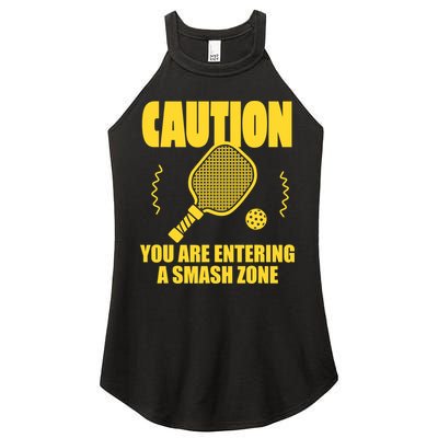 Funny Pickleball Caution You Are Entering Smash Zone Women's Perfect Tri Rocker Tank