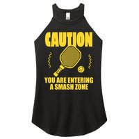 Funny Pickleball Caution You Are Entering Smash Zone Women's Perfect Tri Rocker Tank