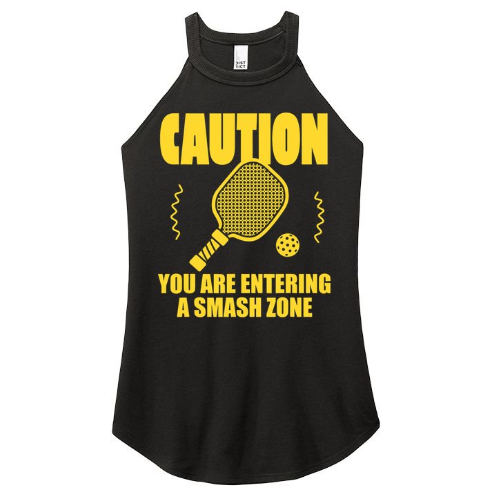 Funny Pickleball Caution You Are Entering Smash Zone Women's Perfect Tri Rocker Tank