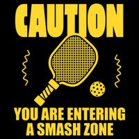 Funny Pickleball Caution You Are Entering Smash Zone Wool Snapback Cap