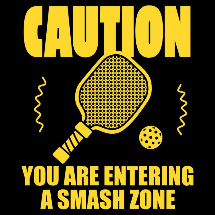 Funny Pickleball Caution You Are Entering Smash Zone Wool Snapback Cap