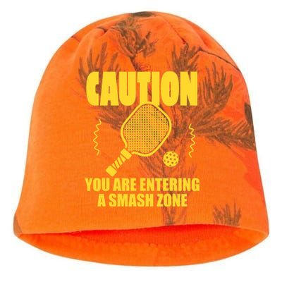 Funny Pickleball Caution You Are Entering Smash Zone Kati - Camo Knit Beanie