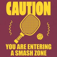 Funny Pickleball Caution You Are Entering Smash Zone 16oz Travel Tumbler