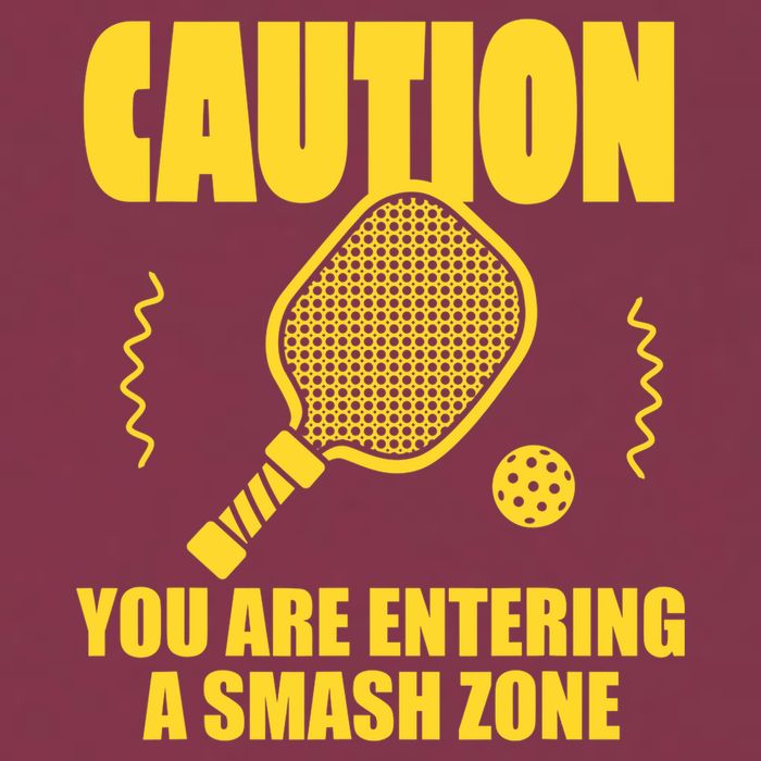 Funny Pickleball Caution You Are Entering Smash Zone 16oz Travel Tumbler