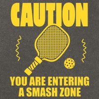 Funny Pickleball Caution You Are Entering Smash Zone Cotton Canvas Backpack