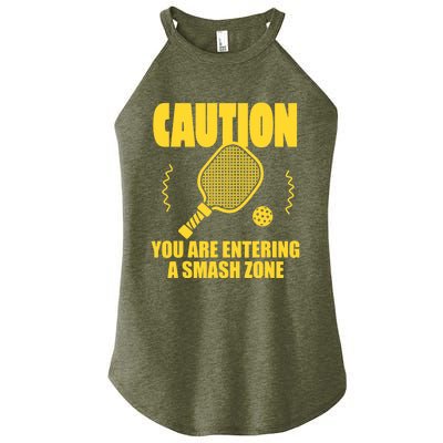 Funny Pickleball Caution You Are Entering Smash Zone Women’s Perfect Tri Rocker Tank