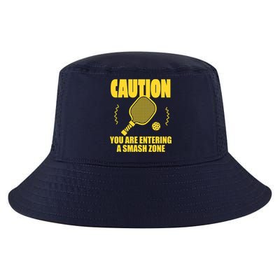 Funny Pickleball Caution You Are Entering Smash Zone Cool Comfort Performance Bucket Hat