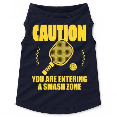 Funny Pickleball Caution You Are Entering Smash Zone Doggie Tank