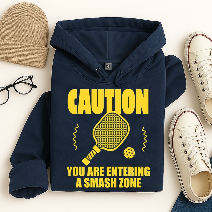 Funny Pickleball Caution You Are Entering Smash Zone Hoodie