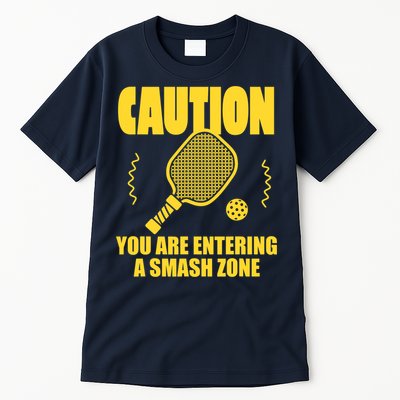 Funny Pickleball Caution You Are Entering Smash Zone Tall T-Shirt