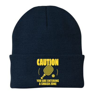 Funny Pickleball Caution You Are Entering Smash Zone Beanie