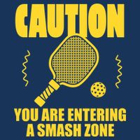 Funny Pickleball Caution You Are Entering Smash Zone Drawstring Bag