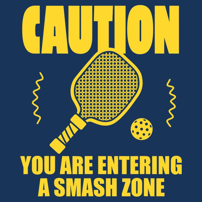 Funny Pickleball Caution You Are Entering Smash Zone Drawstring Bag