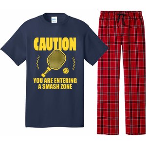 Funny Pickleball Caution You Are Entering Smash Zone Pajama Set