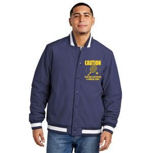 Funny Pickleball Caution You Are Entering Smash Zone Insulated Varsity Jacket