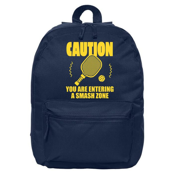 Funny Pickleball Caution You Are Entering Smash Zone 16 in Basic Backpack