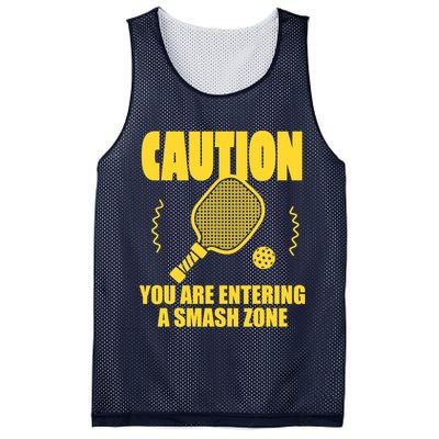Funny Pickleball Caution You Are Entering Smash Zone Mesh Reversible Basketball Jersey Tank
