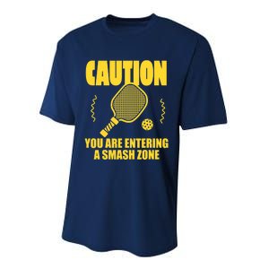 Funny Pickleball Caution You Are Entering Smash Zone Performance Sprint T-Shirt