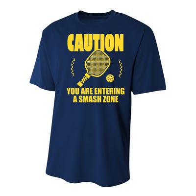 Funny Pickleball Caution You Are Entering Smash Zone Youth Performance Sprint T-Shirt