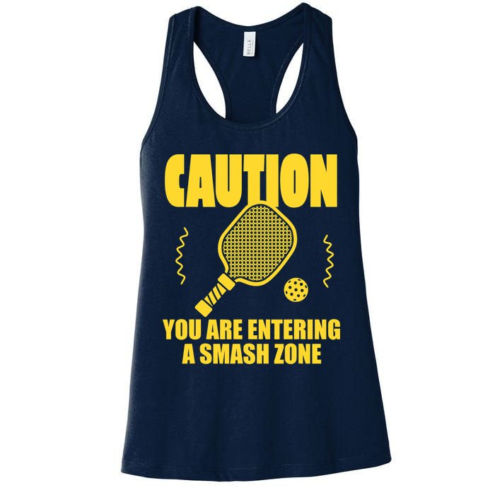 Funny Pickleball Caution You Are Entering Smash Zone Womens Tank Top