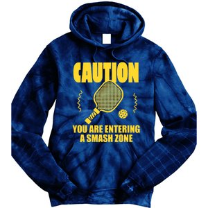 Funny Pickleball Caution You Are Entering Smash Zone Tie Dye Hoodie