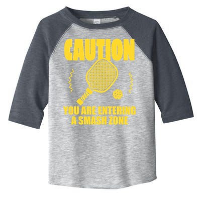 Funny Pickleball Caution You Are Entering Smash Zone Toddler Fine Jersey T-Shirt