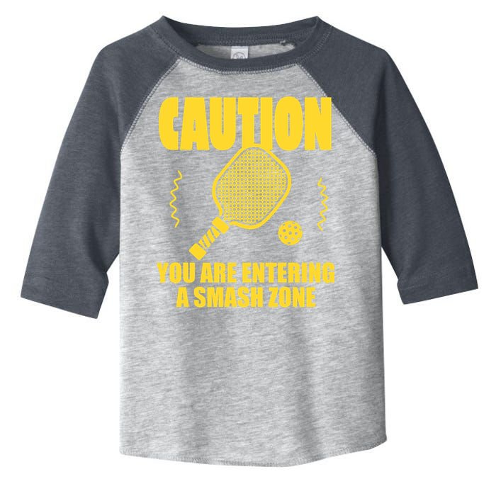 Funny Pickleball Caution You Are Entering Smash Zone Toddler Fine Jersey T-Shirt