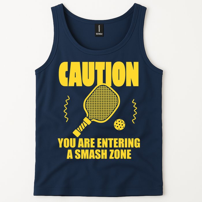 Funny Pickleball Caution You Are Entering Smash Zone Tank Top
