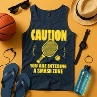 Funny Pickleball Caution You Are Entering Smash Zone Tank Top
