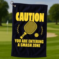Funny Pickleball Caution You Are Entering Smash Zone Golf Towel