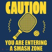 Funny Pickleball Caution You Are Entering Smash Zone Women's V-Neck T-Shirt
