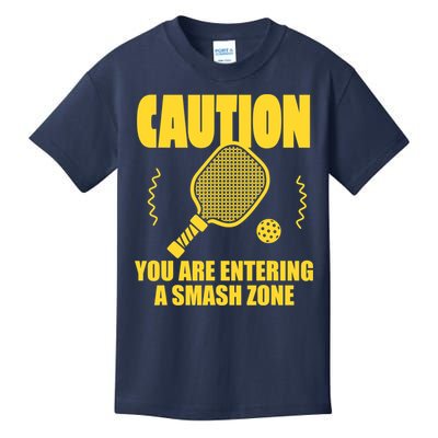 Funny Pickleball Caution You Are Entering Smash Zone Kids T-Shirt