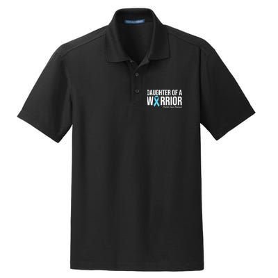 Family Prostate Cancer Awareness Light Blue Daughter Warrior Dry Zone Grid Polo