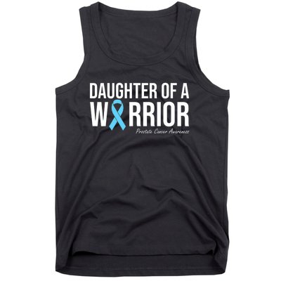 Family Prostate Cancer Awareness Light Blue Daughter Warrior Tank Top