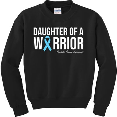 Family Prostate Cancer Awareness Light Blue Daughter Warrior Kids Sweatshirt