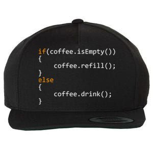 Funny Programmer Coffee Gift For Coders Gift Wool Snapback Cap