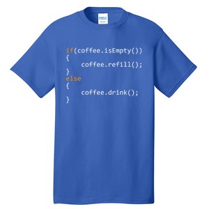 Funny Programmer Coffee Gift For Coders Gift Tall T-Shirt