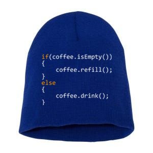 Funny Programmer Coffee Gift For Coders Gift Short Acrylic Beanie