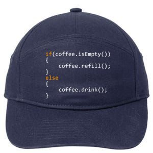 Funny Programmer Coffee Gift For Coders Gift 7-Panel Snapback Hat