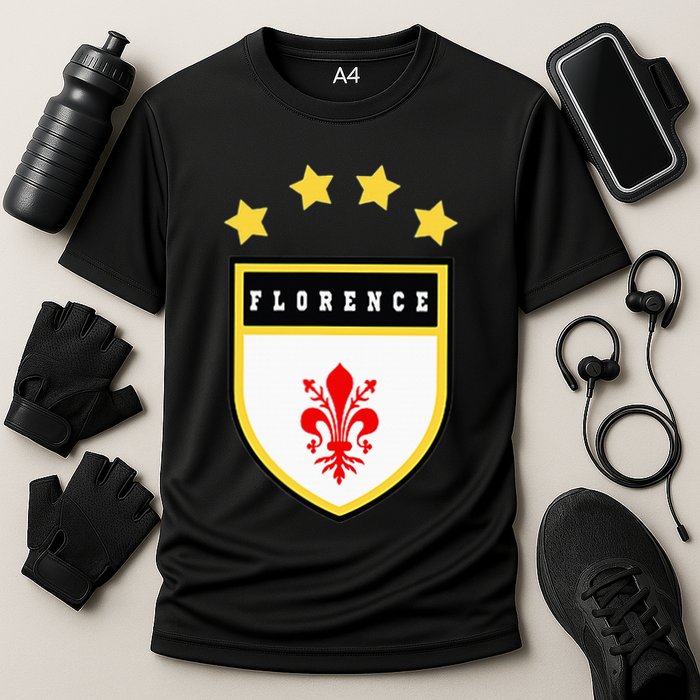 Florence Pocket Coat Of Arms National Pride Flag Cooling Performance Crew T-Shirt